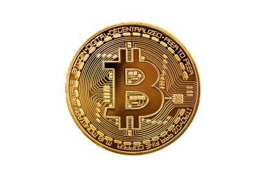Beyaz Arkaplana Karşı Bir Bitcoin