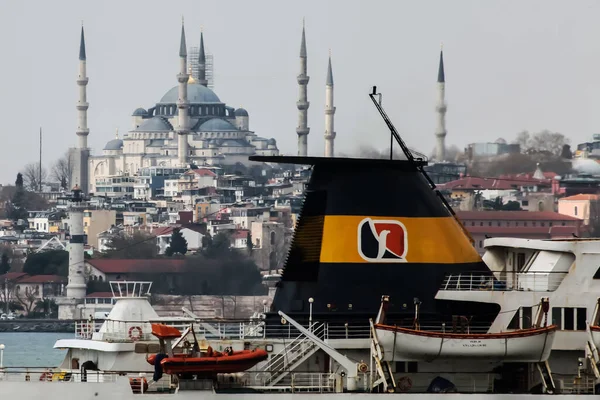 2022 Istanbul Turkey Passenger Ship Anchored Kevalay Queen Harem Port — Stock Photo, Image