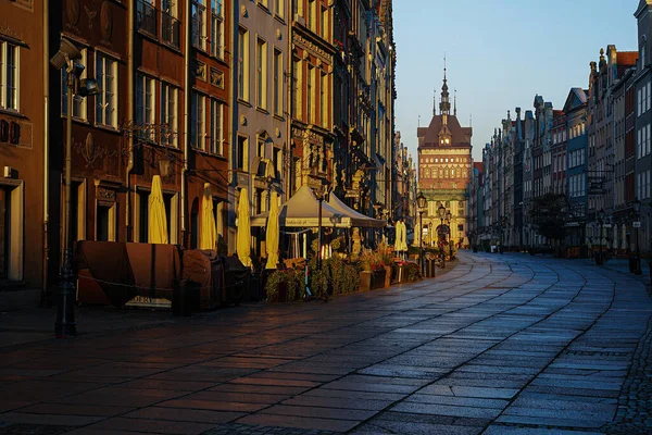 Old Center Gdansk Beautiful Harmonious Very Comfortable Tourists Magnificent Historic — Stock Photo, Image