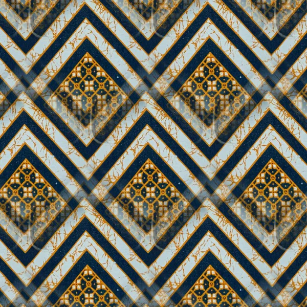 Abstraktes Symmetrisches Muster Indonesischer Batik Mit Streifenmuster Brauner Und Weißer — Stockfoto