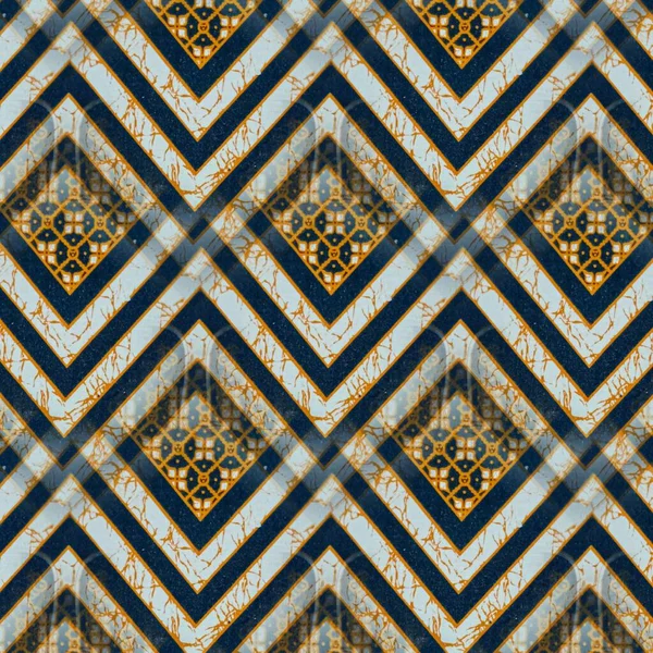縞模様 茶色と白の色 バティックブラーパターンを持つインドネシアのバティックの抽象対称パターン 鏡の効果で画像 ぼかし万華鏡抽象パターン — ストック写真