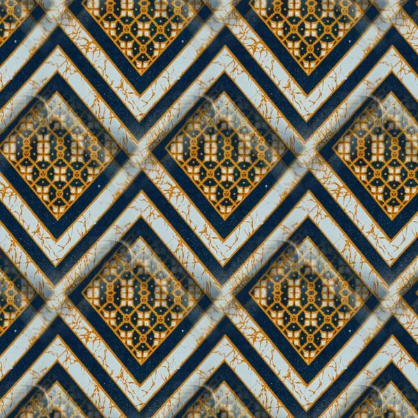Patrón Simétrico Abstracto Batik Indonesio Con Patrón Rayado Color Marrón — Foto de Stock