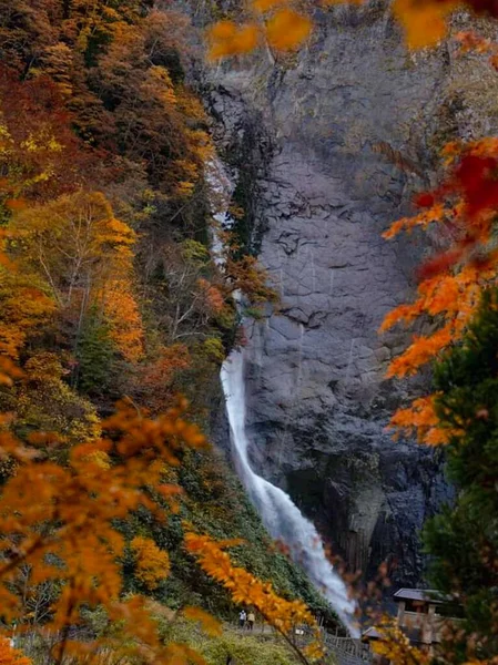Вид Водоспад Сьоміо Татеяма Япан — стокове фото