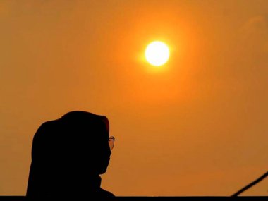 Endonezya 'da günbatımının güzelliği