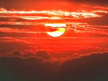 Endonezya 'da günbatımının güzelliği