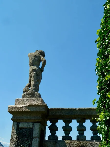 Steinskulptur Garten Des Borromäischen Palastes Auf Der Isola Bell Lago — Stockfoto