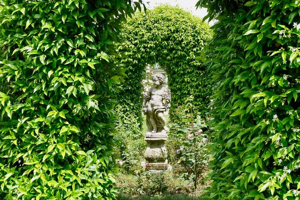 Statue Dans Jardin Botanique Pallavicino Stresa Piémont Italie Photo Haute — Photo