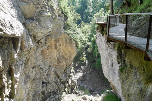 ラップロッホ ドルンバーン近くのアルプチ渓谷 オーストリアのヴォアルバーグ 高品質の写真 — ストック写真
