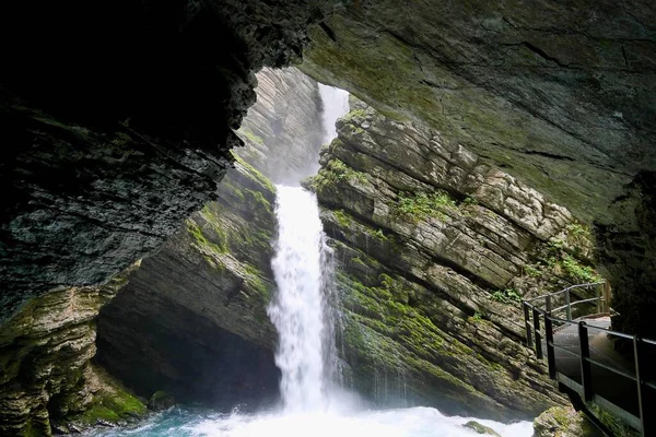 Thurfaelle Thur Waterfall Toggenburg Санкт Галлен Швейцарія Фотографія Високої Якості — стокове фото