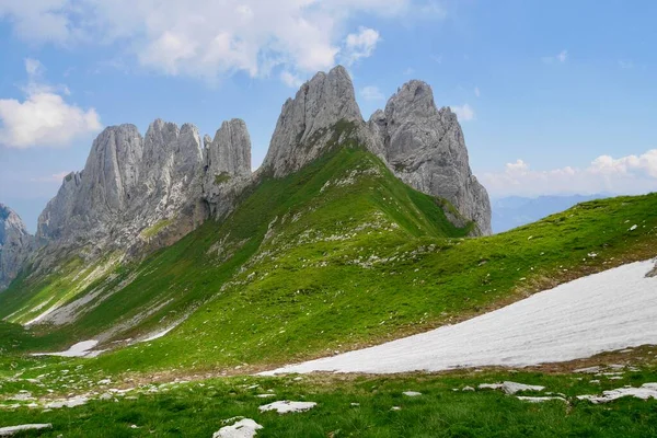 Panoramic View Kreuzberge Chruezberg Alpstein Massif Gallen Switzerland High Quality — Foto de Stock