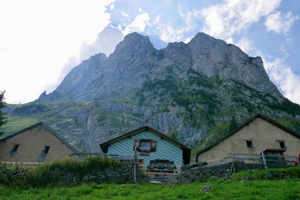 Unteralp Kreuzberg Achtergrond Het Alpstein Massief Gallen Zwitserland Hoge Kwaliteit — Stockfoto