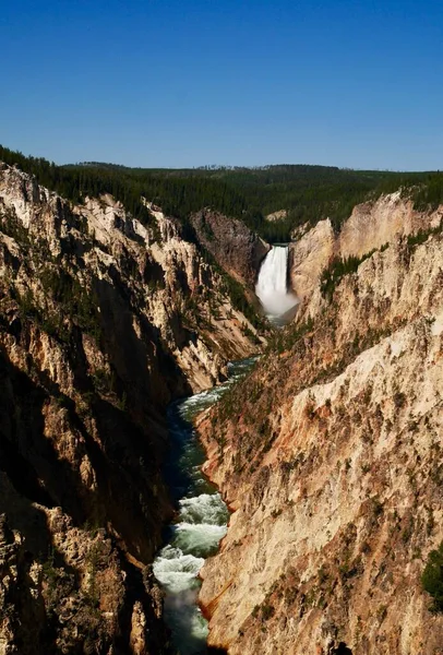 Alsó Yellowstone Vízesés Yellowstone Nemzeti Park Wyoming Usa Kiváló Minőségű — Stock Fotó