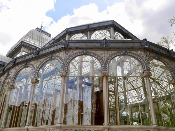 Detalhes Palácio Cristal Palácio Cristal Parque Retiro Madrid Espanha Foto — Fotografia de Stock
