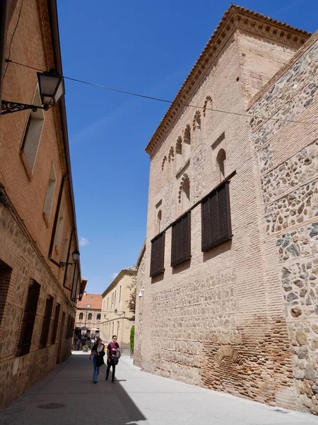 Venkovní Pohled Tranzitskou Synagogu Sefardiho Muzea Židovské Čtvrti Toledo Kastilie — Stock fotografie