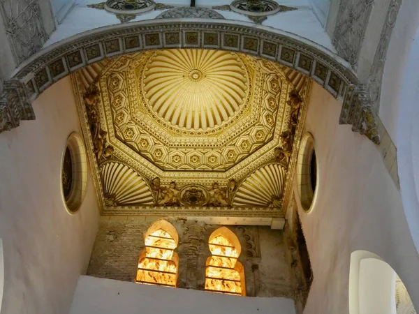 Toledo Spanien 2022 Taket För Synagogan Santa Maria Blanca Det — Stockfoto