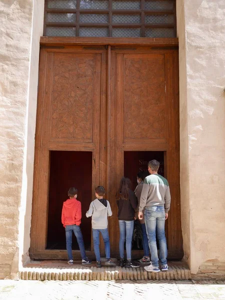 Toledo Sapin 2022 Ingang Van Santa Maria Blanca Synagoge Joodse — Stockfoto