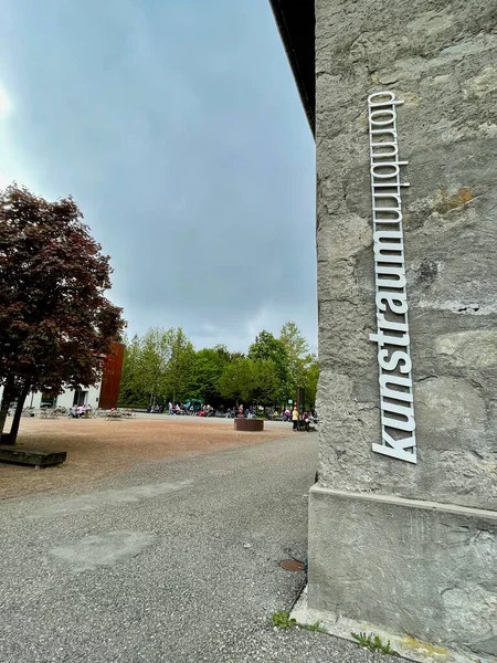 Dornbirn Vorarlberg Αυστρία 2022 Πρόσοψη Γράμματα Του Kunstraum Εκθεσιακός Χώρος — Φωτογραφία Αρχείου
