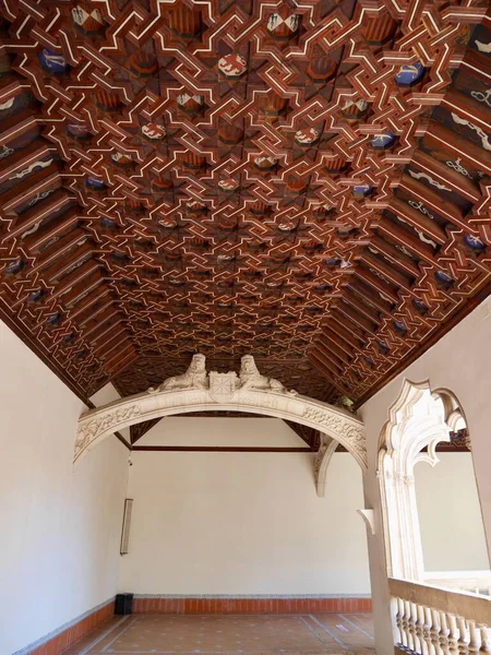 Toledo Castile Mancha Spain 2022 Wooden Coffered Ceiling San Juan — Fotografia de Stock