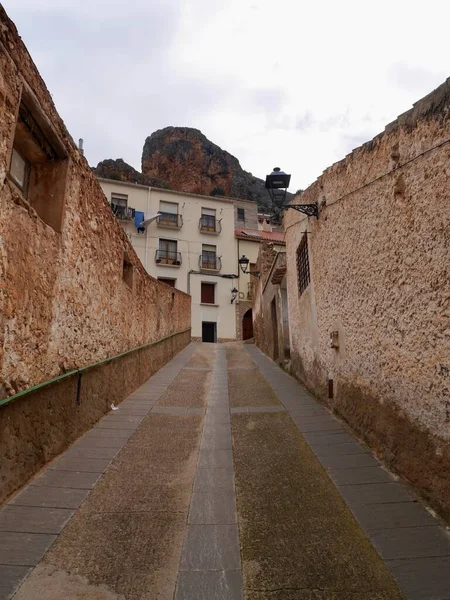 Strada Ripida Ayna Villaggio Montagna Sogno Sierra Del Segura Montagne — Foto Stock