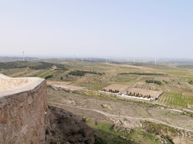 Mançalı Kastilya 'nın açık manzarası Penas de San Pedro' daki kaleden görüldü. Albacete, İspanya. Yüksek kalite fotoğraf