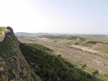 Mançalı Kastilya 'nın açık manzarası Penas de San Pedro' daki kaleden görüldü. Albacete, İspanya. Yüksek kalite fotoğraf