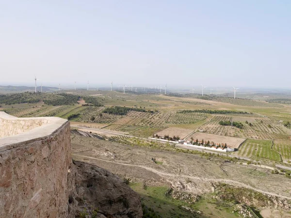 Mançalı Kastilya 'nın açık manzarası Penas de San Pedro' daki kaleden görüldü. Albacete, İspanya. Yüksek kalite fotoğraf