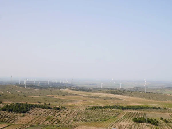 Mançalı Kastilya 'nın açık manzarası Penas de San Pedro' daki kaleden görüldü. Albacete, İspanya. Yüksek kalite fotoğraf