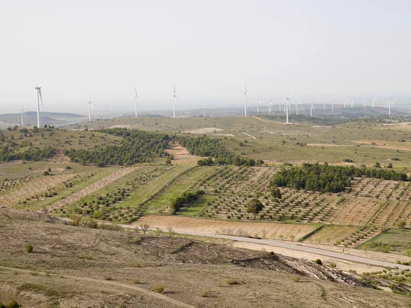 Mançalı Kastilya 'nın açık manzarası Penas de San Pedro' daki kaleden görüldü. Albacete, İspanya. Yüksek kalite fotoğraf