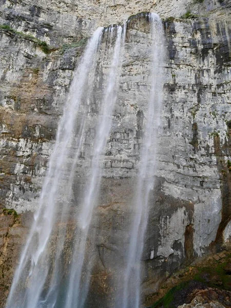 Waterfall Mundo Source Natural Park Los Calares Del Mundo Sima — стокове фото