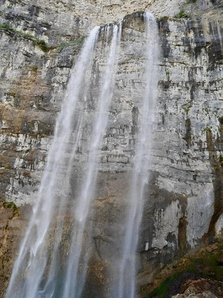 Cascade Mundo Source Dans Parc Naturel Los Calares Del Mundo — Photo