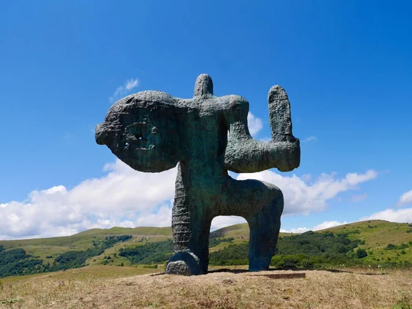 Famoso Monumento Batalha Didgori Com Esculturas Soldados Gigantes Georgia Foto — Fotografia de Stock