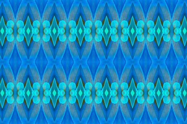 Soyut geometrik dekoratif duvar kağıdı deseni. Kare şekiller geometrik soyut arkaplan. Macaw tüyleri.