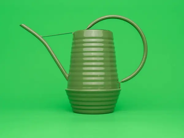 Waterican Konservesi - İzole edilmiş Yeşil Arkaplan - Sulama Sürahi Arkaplanı - Bahçe Ekolojisi Çiçeği