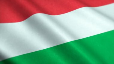 Macaristan Ulusal Bayrağı - Rüzgarlı Macar Bayrağı - Macaristan Ulusal Bayrağının Stok Görüntüleri - Macar Animasyon Bayrağı - Rüzgarlı Bayrak Hareketi Arkaplanı