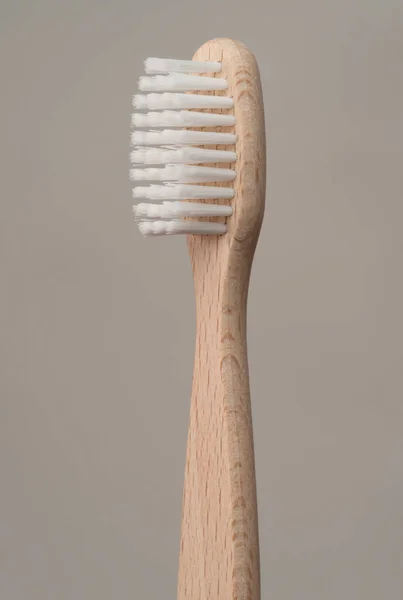 Wooden Toothbrush Recycable Brush Dental Care Eco Friendly Equipment Organic — Stock Photo, Image