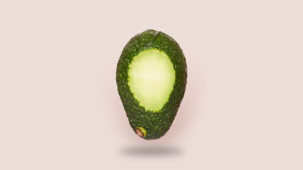 Skär Kiwifrukt Skivor Klipp Singelkiwi Vitaminer Och Fördelarna Med Fräsch — Stockvideo