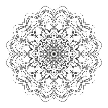 Mandala, Hint tarzı, boyama kitabı sayfası 