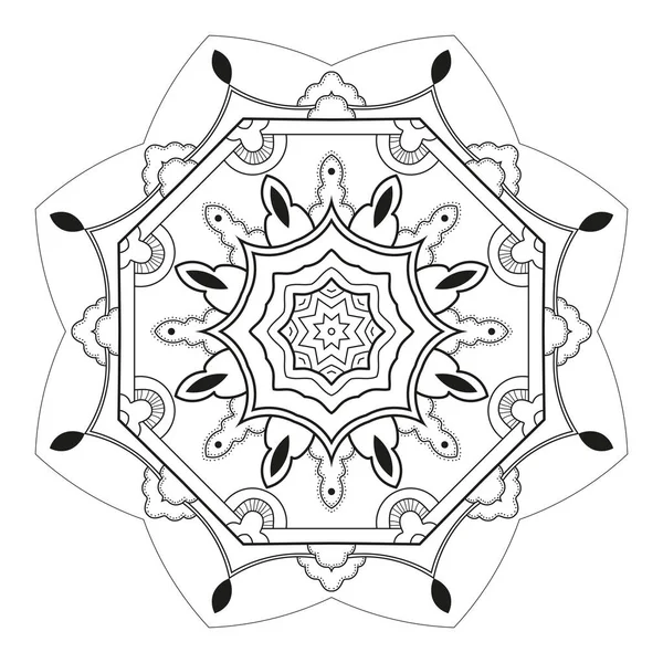 Mandala Indický Styl Omalovánky — Stock fotografie