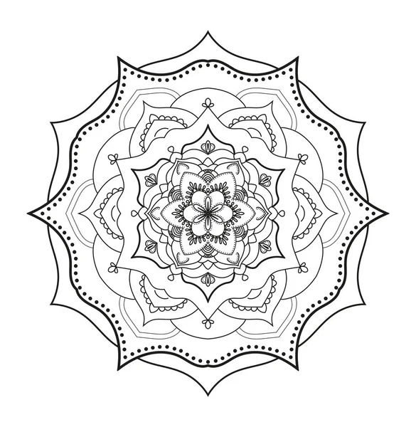 Mandala, Hint tarzı, boyama kitabı sayfası 