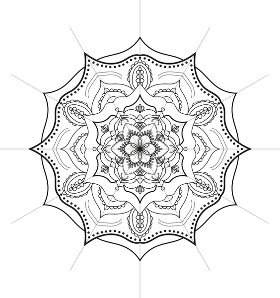 Mandala, Hint tarzı, boyama kitabı sayfası 