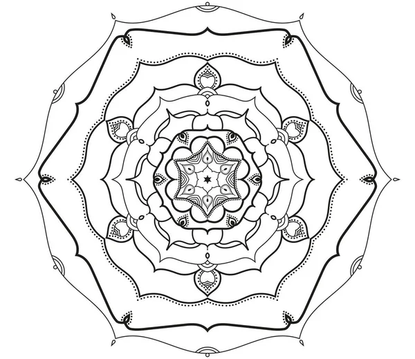 Mandala, Hint tarzı, boyama kitabı sayfası 