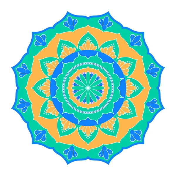 Mandala, boyama kitabı sayfası, Hint tarzı.