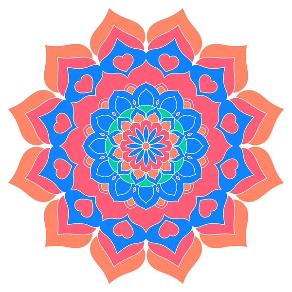 Mandala Libro Colorare Pagina Stile Indiano — Foto Stock