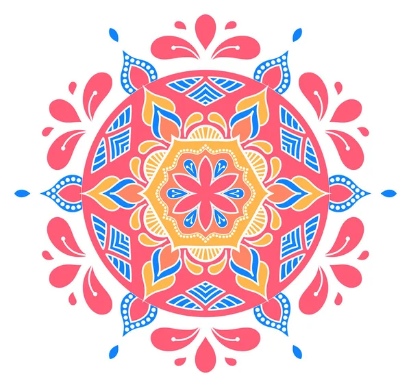 Mandala Coloring Book Page Indian Style — стокове фото