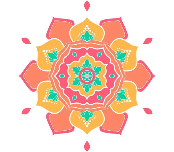 Mandala, boyama kitabı sayfası, Hint tarzı.