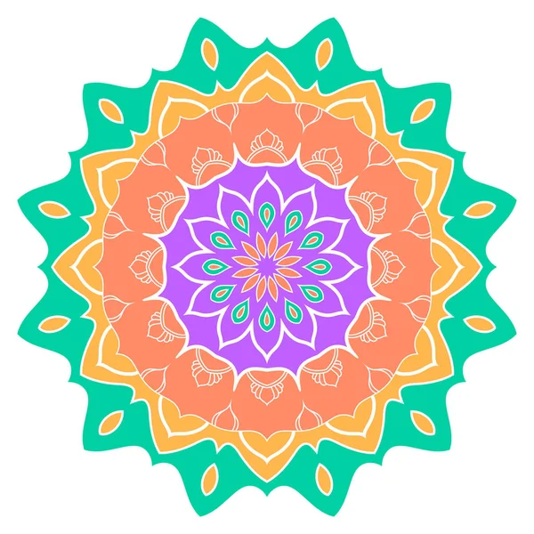 Mandala, boyama kitabı sayfası, Hint tarzı.