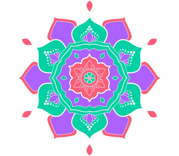 Mandala Coloring Book Page Indian Style — стокове фото