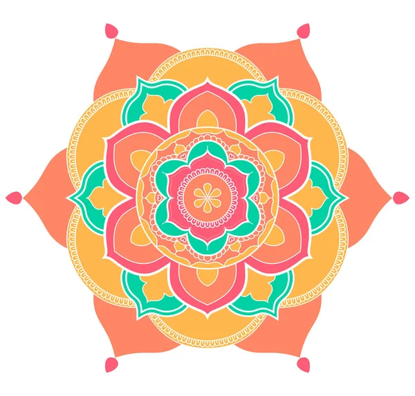 Mandala Coloring Book Page Indian Style — стокове фото