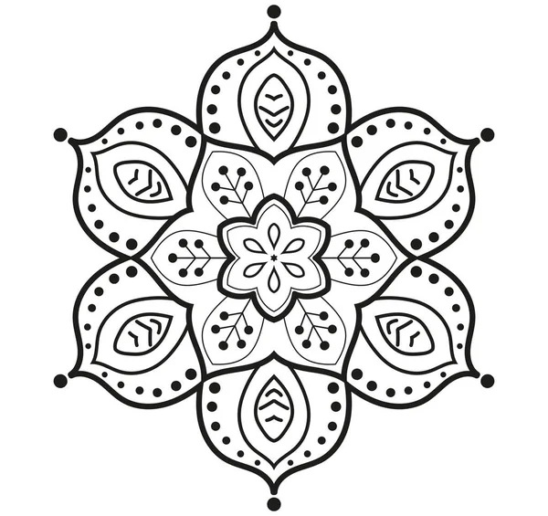 Mandala Indian Style Coloring Book Page — Stock Photo, Image