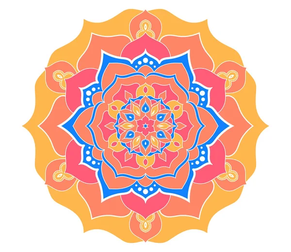 Mandala, boyama kitabı sayfası, Hint tarzı.